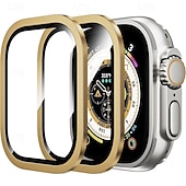 abordables Protectores de pantalla para relojes inteligentes-[Paquete de 4] Reloj Protector de pantalla Compatible con Apple Watch Ultra 49mm Cobertura máxima sensible al tacto Alta definición clara Vidrio Templado Accesorios Reloj