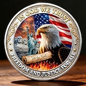  Moneta commemorativa del 250° anniversario degli Stati Uniti con maestosi disegni di aquile e 250° marchio che celebra la libertà americana da collezione