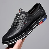 economico Scarpe Casual con Lacci-scarpe da ginnastica casual da uomo in similpelle con lacci: scarpe leggere ed eleganti con tomaia traspirante e soletta imbottita, perfette per i viaggi, l'uso quotidiano e il tempo libero all'aria aperta