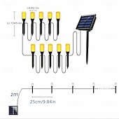 tanie Światła ścieżki i latarnie-1 szt. zewnętrzna lampa solarna w kształcie bańki, wodoodporna IP65, diody LED 10/20, dekoracyjna lampa LED do ogrodu, podwórka, ścieżki, trawnika, patio, gospodarstwa, oświetlenia krajobrazowego