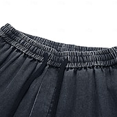 abordables Pantalons Cargo-Pantalon cargo en denim 100 % coton softfade™ pour homme, coupe décontractée, taille élastiquée avec cordon de serrage, jambes larges, coupe unie, confortable et respirant, longueur standard, style décontracté au quotidien, idéal pour les activités de ple