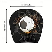 billiga Hemtextil-2 st nackstödsskydd med fotbollstryck, bilinredning, moderiktigt sätesskydd, enkla att installera, lämpliga för långkörning, stadspendling, perfekt rolig bildekor, ökad komfort