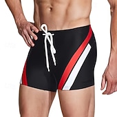 abordables Bañadores &amp; Pantalones de surf-Hombre Bañador Natación Corto Bañadores Pantalones Bloqueo de color Correa Boyleg Secado rápido Eslático Transpirable Bañadores Surf Deportes acuáticos Natación Verano