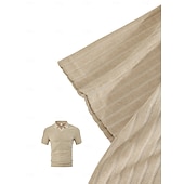 economico Polo Classico da Uomo-Per uomo Top a Maglia a Coste Polo da Golf Casuale Lavoro Bavero Colletto Polo a Coste Manica Corta Essenziale Moderno Tinta unica Bottoni Lavorato a maglia Primavera &amp; Estate Tutte le stagioni