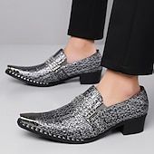 Χαμηλού Κόστους Μπαλαρίνες-Ανδρικά μοκασίνια από χρυσή δερματίνη με υφή – μοντέρνα slip-on παπούτσια, πάρτι, βραδινά και κομψά casual ρούχα