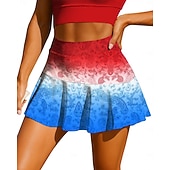 economico Gonne e Skorts da Donna-250° anniversario dell'America Giornata dell'indipendenza Per donna Paisley Sfumatura Bandiera Nazionale Gonne da tennis Senza Maniche Patchwork Tasca 2 in 1 UPF50+ Resistente ai Raggi UV Multistrato