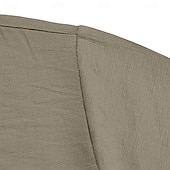 economico Vacanza-Per uomo Camicia Camicia di lino Camicia con Bottoni Tinta unica All'aperto Vacanza Nero Bianco Verde chiaro Verde scuro Manica Corta Colletto a Camicia Estate Primavera Abbigliamento Tasca