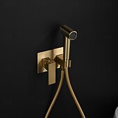 זול ברזים לבידה-סט ריסוס בידה חם וקר מוסתר לאסלה, מרסס בידה ידני לאסלה, מרסס בידה ידני לשירותים, מים חמים