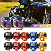 abordables Outillage à main-Lot de 2 protections universelles en alliage d'aluminium pour roues, fourches et cadre de moto/scooter ; patins de protection contre les chutes ; accessoires extérieurs pour moto