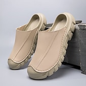 abordables sandales d'extérieur-Sabots blancs décontractés pour homme – chaussures légères à semelle épaisse, style minimaliste, pour les voyages, les vacances et le quotidien