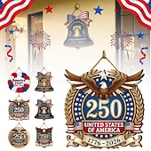 levne 250. výročí USA-Dřevěná cedule k 250. výročí Spojených států, vlastenecká dekorace na zavěšení dveří ke Dni nezávislosti, nástěnná plaketa s americkou vlajkou na farmě, dekorace na verandu domu ke Dni nezávislosti 4.