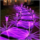 cheap Pathway Lights &amp; Lanterns-Solar Outdoor Lights, Solar Pathway Lights Outdoor Waterproof, Stainless Steel Stake Lighting for Garden Yard Path Walkway Driveway Patio Lawn Outside Decor,Color Changing