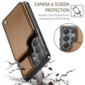 cheap 2026 Samsung Galaxy S26 Series-Phone Case For Samsung Galaxy S26 S26 Ultra Plus Wallet Case Flip Cover with Stand Holder Card Slot Shockproof Retro TPU PU Leather