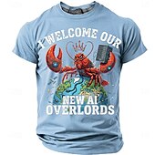  Hombre Argot divertido Camiseta Manga Corta Camiseta Impresión 3D Cuello Barco Camisa Moda Diario Diario Calle Rojo Verano Primavera Ropa S M L XL XXL XXXL