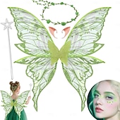 abordables Accessoires et plus-Médiéval Renaissance Ailes Accessoires Ear Cuffs Elfe Fée Papillon Déguisement Femmes Fantaisie Halloween Carnaval Performance LARP Foire de la Renaissance Adulte Plus d'accessoires