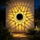 baratos Luzes e lanternas de caminho-2/4 peças de projetor solar de parede para jardim externo, iluminação paisagística, decoração de pátio, garagem e varanda.