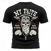  Per uomo Croce Cristiano motociclisti Maglietta Manica Corta maglietta Stampa 3D Girocollo Camicia Religioso Casuale Quotidiano Feste Nero 1 Nero 3 Nero 2 Estate Primavera Abbigliamento S M L XL XXL