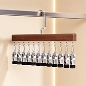 billiga Hemförvaring och krokar-garderobsorganisatör med 12 klämmor, platsbesparande hängande garderobsorganisatör, platsbesparande mössa, halsduk, klädnypor för jeans, kjolar, strumpor, byxgalgar med klämmor