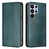 baratos 2026 Samsung Galaxy S26 Série-telefone Capinha Para Samsung Galaxy S26 S26 Ultra Plus Capa para Cartão Wallet Com Suporte Suporte para carregamento sem fio Slot para cartão Retro TPU Couro PU
