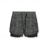 Χαμηλού Κόστους Σορτς Τρεξίματος-Ανδρικά Pantaloni Scurți de Alergat Αθλητικά σορτς Σορτς γυμναστικής Τσέπη 2 σε 1 Με επένδυση συμπίεσης Κοντά Παντελονάκια Causal Καθημερινά ΕΞΩΤΕΡΙΚΟΥ ΧΩΡΟΥ Καλοκαίρι Άνοιξη