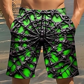  Homens Animal SPIDER Calção Justo de Natação Shorts de Natação Bermuda de Surf Cintura Média Góticas Casual / Diário férias na praia Bolsos laterais Forro de malha Cintura elástica com cordão Designer
