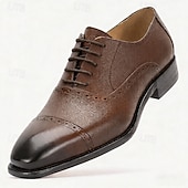 economico Scarpe Eleganti Classiche-Per uomo Classico Casual Matrimonio Pelle Pelle Pieno Fiore Italiana Antiscivolo Allacciatura Nero Giallo Rosso Primavera Tutte le stagioni