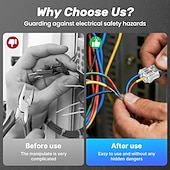 お買い得  LEDアクセサリー-ダブルワイヤプラグインコネクタ、LEDライトストリップ低電圧コネクタ2ピン、ロックバックル付き - クイック接続、ワイヤの被覆を剥がしたり切断したりする必要はありません、50個入り