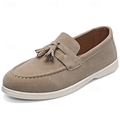 baratos Mocassins casuais-Mocassins masculinos de camurça com borla – sapatos clássicos de verão, sem cadarço, com sola macia e flexível, leves e estilosos, ideais para uso casual, viagens e lazer ao ar livre.