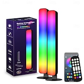 preiswerte Intelligente Dekorative Lichter-2er-Pack RGB-Gaming-Ambientebeleuchtung, soundaktivierte LED-Schreibtischlampen, kabellose WLAN-Smart-Nachtlichter für PC, Desktop und Gaming-Zimmer, sprachgesteuerte LED-Stimmungsbeleuchtung