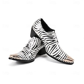 voordelige Elementaire Dress Schoenen-Herenloafers van leer met zebraprint – hoogwaardige modeschoenen voor speciale gelegenheden en avondjes uit.