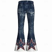  250e jubileum VS Retro vintage Jaren '70 Broeken Bell Bottom broek Hippie Schijf Hoge taille Kostuum Dames Maskerade 4 juli Feest Independence Day Volwassenen Broeken