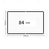 cheap Projector Screens &amp; Accessories-Projector Screen 16:9 HD 4K, Foldable Portable Projection Screen for Home Theater, Indoor Outdoor Movie Screen with Reinforced Edges and Grommets, Anti-Crease Video Screen for Office &amp; Backyard