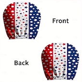 abordables 250º Aniversario-2 fundas para reposacabezas de coche con diseño de bandera estadounidense, con estampado de estrellas y rayas rojas, blancas y azules, ajuste universal, fácil de limpiar, suave y cómoda, ideal para