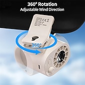 levne Fanoušci aut-Ventilátor s klipem a LED displejem, nastavitelná rychlost 100 otáček, přenosný USB dobíjecí 1800mah baterie, osobní chladicí mini ventilátory, ruční, do deštníku, kanceláře, kempování, posilovny, na