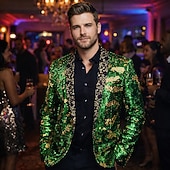 Χαμηλού Κόστους Αριστος-Ντίσκο Δεκαετία '80 Smoching Κοστούμια &amp; Σακάκια Πρίγκηπας Πούλιες Γεωμετρικό Φανταχτερή Φόρεμα Ανδρικά Αποκριάτικη Στολή Απόκριες Νέος Χρόνος