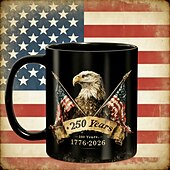 economico 250° Anniversario degli Stati Uniti-Tazza da caffè in ceramica per il 250° anniversario americano, tazza in ceramica da 11,2/15,2 once per caffè, tè, latte, acqua, regalo ideale per regali patriottici, stoviglie commemorative