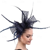 billige Fascinatorer-fascinators Linfrø Bryllup Årgang søt stil Med Tyll Hodeplagg Hodeplagg