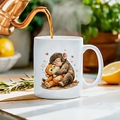 economico Tazze e tazzine-Tazza Team Punch Monkey Meme tazza da caffè divertente Meme Protect Punch Monkey Meme regalo per amanti degli animali tazza da caffè divertente per amici e colleghi tazza in ceramica sicura per