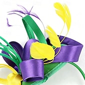voordelige Fascinators-fascinators Stof Bruiloft Verjaardag Elegant Vintage leuke Style Met Veer Linten Helm Hoofddeksels