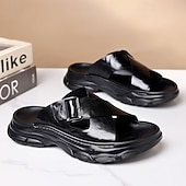 levne Pohodlné sandály-Pánské mokasíny z umělé kůže – pohodlné letní sandály s otevřenou špičkou a nastavitelným páskem, lehké a prodyšné, ideální pro každodenní nošení, cestování a volný čas v přírodě