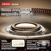 ieftine Căști Wireless-Căști intraauriculare Lenovo, căști cu cip Bluetooth 6.0 și carcasă de încărcare, 30 de ore de redare, audio spațial captivant la 360° cu sunet panoramic 3D, căști intraauriculare pentru jocuri,