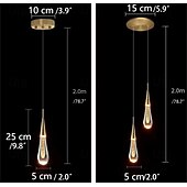 levne Ostrovní světla-led závěsné světlo kuchyňská svítidla stropní led moderní zlaté závěsné světlo křišťálové mini kapkovité závěsné světlo pro kuchyňský ostrůvek do ložnice do předsíně (1 balení)