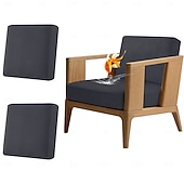 זול כיסוי לכריות פטיו-2 יחידות כיסויי ספה עמידים למים לפטיו, כיסויים להחלפת ספות וספות חיצוניות לריהוט פטיו, מגן ריהוט רב פעמי לכביסה