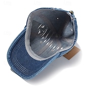 cheap Men's Baseball Cap-Men's Baseball Cap Sun Hat Blue Black Cotton Patchwork Fashion Streetwear Casual Daily Outdoor Vacation Solid Color Sun Protection Sunscreen Breathability