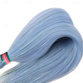 baratos Cabelo de crochê-Cabelo trançado pré-esticado com brilho, 2 pacotes, extensões de cabelo trançado pré-desfiado de 30 polegadas (76 cm), tranças de cabelo de 30 polegadas (pacote com 2)