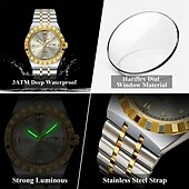abordables Relojes de Cuarzo-872 nuevo reloj clásico de negocios de acero inoxidable ultrafino para hombre, reloj de pulsera de cuarzo luminoso resistente al agua
