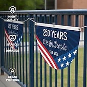 levne 250. výročí-2KS Vlajka k 250. výročí USA 1,5x3 FT 1776-2026 Fan vlajky prapor vlastenecké hvězdy zahradní značení dekorace na venkovní použití přední dveře veranda uvítací pozadí s mosaznými očky