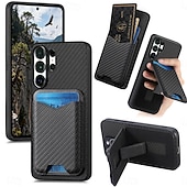 ieftine 2026 Samsung Galaxy S26 Seria-telefon Maska Pentru Samsung Galaxy S26 S26 Plus S26 Ultra Capac Spate Portofel Card rezista Suport Inel Cataramă inel Retro TPU PU piele