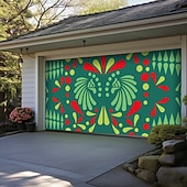 cheap Garage &amp; Door Banners-2026 Global Soccer Tournament Abstract Geometric Shapes Colorful Mosaic Patchwork Garage Door Banner Mural Outdoor House Yard Decor Modern Art Sports Fan Celebration Backdrop Large Sign