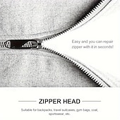 levne umění, řemesla a šití-Sada 16 náhradních jezdců zipů, odolné kovové jezdce, snadná instalace, více barev pro zavazadla, bundy, tašky – 3,8 x 1,8 cm